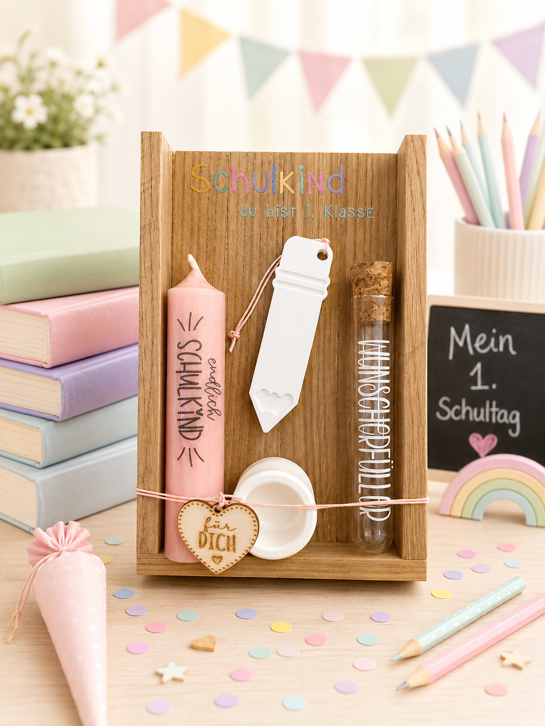 Geschenkset Einschulung mit Wunscherfüller