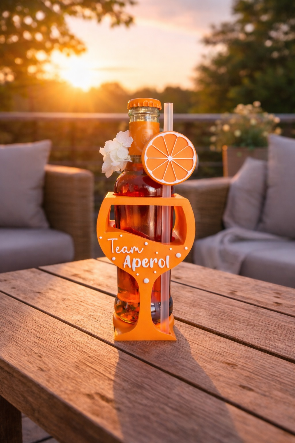 Aperitif Flaschenhalter Glasform (3D Druck)