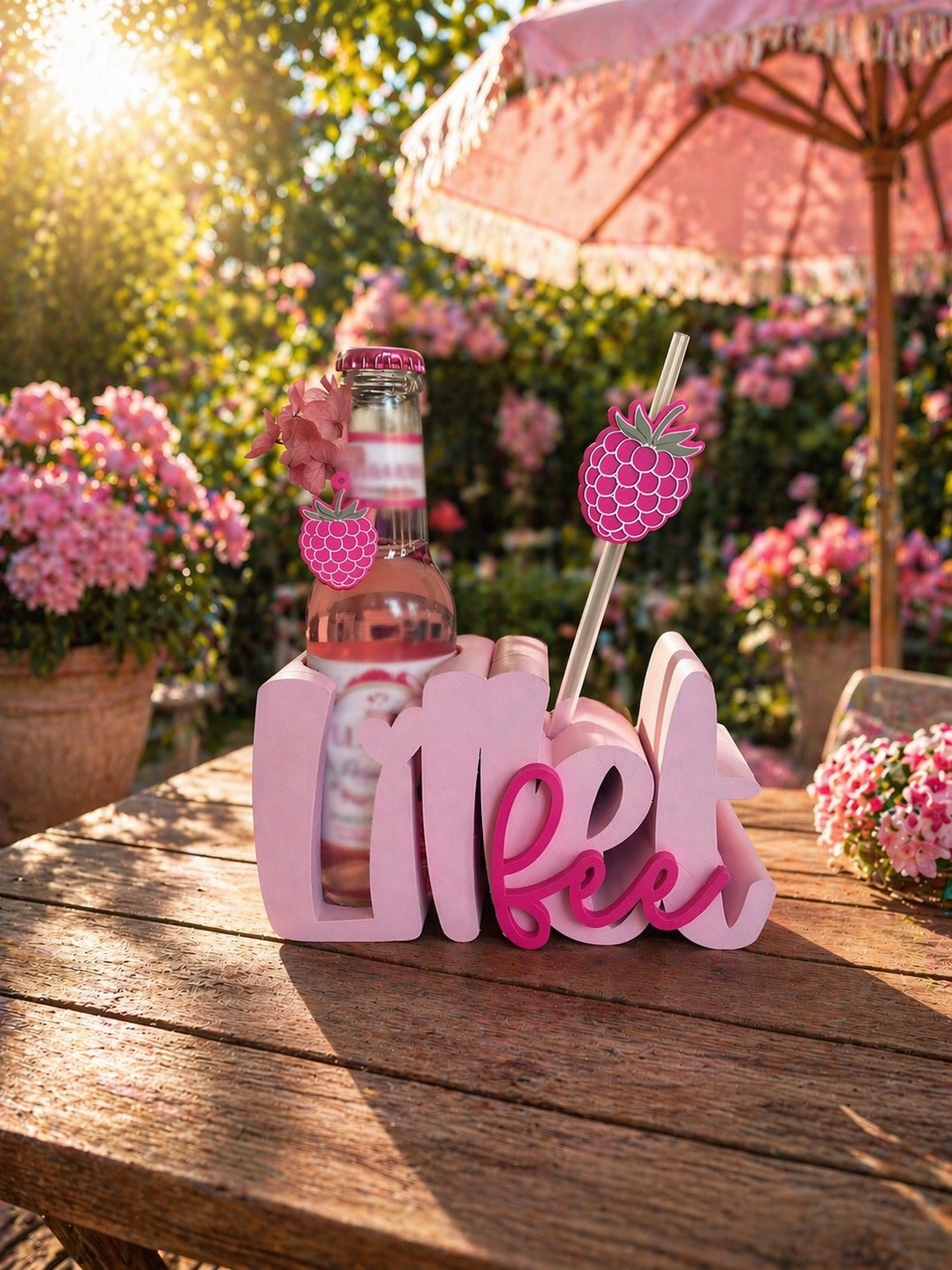 Wildberry Fee Schriftzug Flaschenhalter (3D Druck)
