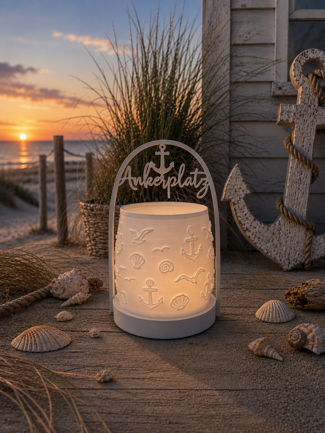 Windlicht Küstenliebe (3D Druck)